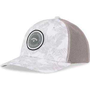 Callaway Golf Playing through Trucker Collection Headwear (One Size, White Tropical)