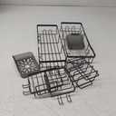 Shower Caddy Adhesive Shower Organizer 7-Pack, Rustproof Stainless Steel Bathroom Shelves, Large Capacity No-Drill Rack Storage Accessories with Soap Dish Toothbrush Holder Hooks (Gray) (Grey)