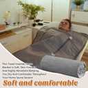 Infrared Sauna Blanket Towel Inserted, 35 x 70Cotton Sweat Absorbent Mat, Reusable Machine Washable Cover for for Home Spa, Gym, Pool, Sauna Blanket Accessories(Gray)