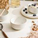 S&Q'S CERAMICS Ceramic Small Bowls for Kitchen, Set of 6, 9 ounces Small Ceramic Bowls for Condiments, Dipping, Side Dishes (Glazed Matte Off-White)