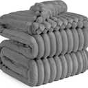 Bedsure GentleSoft Frost Gray Full Blanket for Bed - Cozy Soft Blankets for Women, Cute Large Throws for Girls, 84x90 Inches