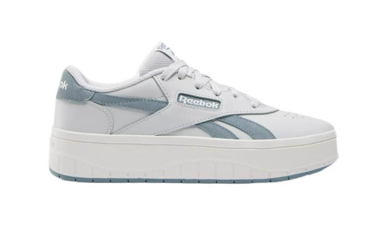 Reebok Women's Court Advance Surge Sneaker,  Moon/White/Soft Slate US 8.5