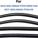 Window Visors Rain Guards for 2017-2024 Nissan Titan & 2016-2024 Nissan Titan XD Crew Cab, Out-Channel Window Vent Wind Deflectors Visors Shades