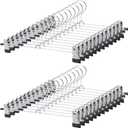GoodtoU Pants Hangers, 30Pack Skirt Hangers with Clips Metal Hangers for Pants Clips Trouser Shorts Jeans (30 Pcs)
