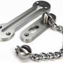 VIBORG Solid SUS304 Stainless Steel 3MM Extra-Thick Casting Heavy Duty Door Chain inside Door Limiter External Front Door Restrictor Security Lock Safety Guard Chain EK-07A-SS