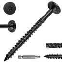 #14 Heavy-Duty Wood Screws | Star Drive Deck Screws, Rust Resistant Timber Screws for Timber/Log/Landscaping Wood (2-7/8 Inch,1000Pcs,Black)
