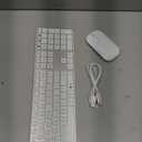 seenda Wireless Bluetooth Keyboard and Mouse Combo, SKM64-3 Rechargeable Slim Quiet Keyboard Mouse, 3 Multi-Device Connection, Compatible for Windows, Mac, MacBook, iPad, Tablet, White Silver