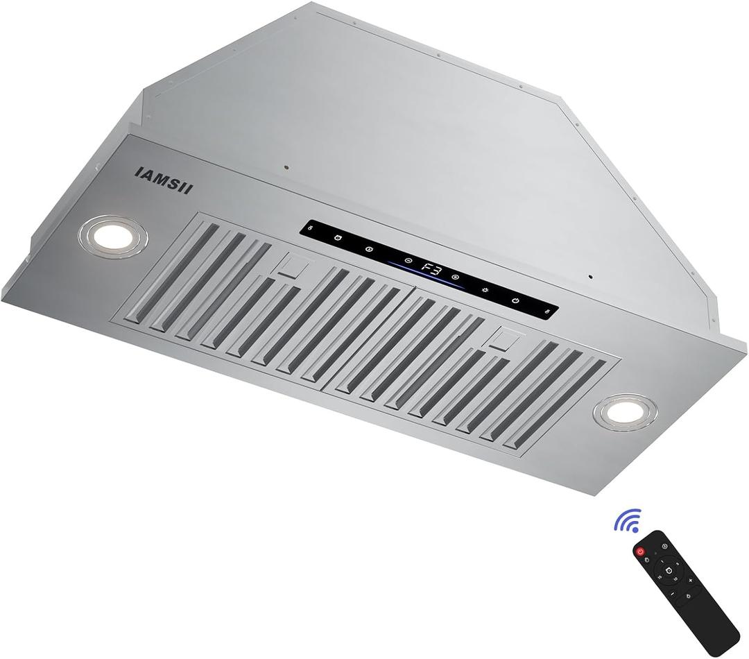 Range Hood Insert 30 inch,Built-in Kitchen Hood with 900 CFM, Ducted/Ductless Convertible Kitchen Vent Hood,Stainless Steel Stove Hood with 4 Speed Gesture Sensing&Touch Control Panel