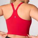 UNISSU Hugcurve Adjustable Racerback Longline Sports Bras Square Neck Padded Yoga Workout Crop Tank Tops for Women, XS