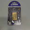 BRINKS - 30mm Solid Brass 4-Dial Resettable Padlock - Chrome Plated With Hardened Steel Shackle (1 Count (Pack of 1))