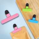Chip Bag Clips, Wide Open Bag Clips for Food Storage with Heavy Duty Tight Seal Grip, 6 PCS (3 x L, 3 x S)