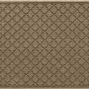 WaterHog Cordova Front Door Mat Indoor Outdoor Entrance, Absorbent All-Weather Doormat Non-Slip Rubber Backing, Dirt & Moisture Trapper, Low Profile, Easy Clean, Made in USA, 35"x59" Camel, Large 35"x59"