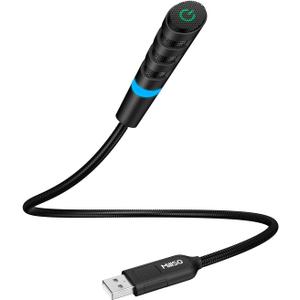 MillSO USB Microphone for PC and Laptop, Portable Gooseneck USB Computer Microphone Mute/Noise Reduction/Omnidirectional External Microphone for YouTube, Streaming, Recording, Gaming