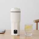 Oshotto Car Electric Kettle 12v/24v - Portable Mini Temperature Control Electric Kettle Mug 400ml for Hot Water, Tea, Coffee Multipurpose Food Grade Fast Boil Auto Shut-Off Pot for Travel Camping