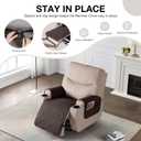 VANSOFY Recliner Chair Covers 100% Waterproof Seat Cover with Arm Reclining Cover Non-Slip Recliner Chair Covers Furniture Protector Washable Slipcover with Pocket for Pets, Dogs(Chocolate, 22")