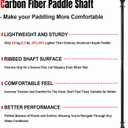 WONITAGO Kayak Paddle Adjustable, Lightweight Carbon Fiber Kayaking Oar | Reinforced PP Blade, for Kayaking and Boating, 220-240 cm/86-94 in, Black 