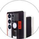 Case Compatible with Galaxy S25 Ultra, Cassette Tape 80s Type Soft TPU Back Cover for Samsung S25 Ultra