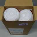 100 Set Red Stripe Paper Cups Bulk with Lids and Straws Disposable Paper Cups for Circus Carnival Party 12 oz Drinking Birthday Supplies for Coffee Juice (Twill)