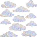 Cloud Window Clings Cloud Window Decals Static Cling Window Sticker Anti Collision Windows Decals for Bird Strikes Rainbow Stickers