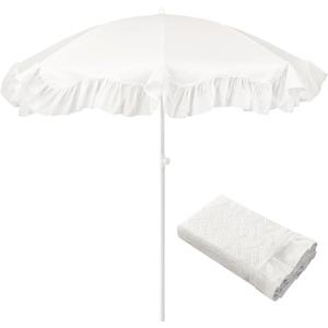 Boho Beach Umbrella Blanket Set, 6.5Ft UPF50+