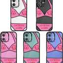 for iPhone 16 Case TPU+PC Premium Colorful Drop Protection Case Excellent Shock Absorption Military Grade Drop Protection Pink Playful Cat Dog Underwear Pattern Phone case