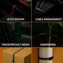 12 inch Black Cable Ties, UV resistant, Self-locking, Multi-purpose Nylon Heavy Duty Zip Ties, Wire Ties for Professionals, Office, Home, Garden, and Cable Management by Nirah (12" 100 pk 50lbs)