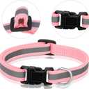 16 Pack Puppy Collars for Litter, Reflective Puppy Collars Adjustable Puppy ID Collars Soft Nylon Whelping Collars for Newborn Litter Puppy Pets-Reflective