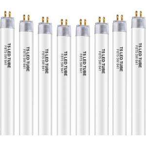8 Pack 12 Inch F8T5/CW LED Replacement Bulbs, 4100K Cool White, T5 LED 5 Watts Replace Bulb with LED, Replacement Tube for Counter and Cabinet Fixture