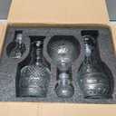 LAWADACH Liquor Decanters Whiskey Decanter Set - Creative Glass Decanter for Liquor,Decanter for Tequila,Bourbon and Vodka Unique Whiskey Presents for Man,Dad and Home Bar Decor(17.6oz*2, 17oz*1)