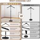 OLV 2 Pack Mannequin Torso, Adjustable Shirt Display Stand 30 to 41 Inches Height, Stable Dress Form Clothing Display Stand for Vendor, Portable Garment Rack for Cap and Gown, Black
