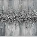 Limiyer Art Modern Abstract Wall Art Black and White Crystal Stone Texture Painting Living Room Bedroom Corridor Wall Art Deco Painting 24x48 Inch