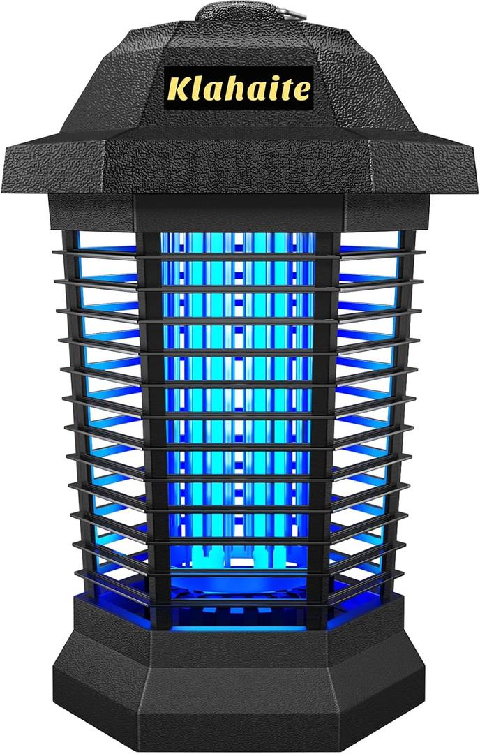 Bug Zapper Outdoor, Electric Mosquito Zapper, Fly Zapper Indoor Fly Traps, Mosquito Repellent Outdoor Patio & Backyard Covers 1/2 Acre, 4200V 3 Prong Plug, ABS Fireproof Plastic Outer