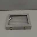 Personalized Jewelry Box Rings Case Earrings Organiser Necklace Storage Display Gray Organiser Case With Lid For Jewelry Gray