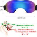 Small Dog Sunglasses, Dog Goggles with Adjustable Strap, UV Protection, Winproof, Snowproof