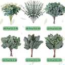 120 Pcs 6 Kinds Mixed Eucalyptus Leaves Stems Bulk Artificial Silver Dollar Leaves Picks Dried Eucalyptus Bundle Faux Spray for Wedding Vase Bouquet Decor (Eucalyptus Leaves Stems-120)