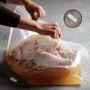 2 Pack 22"26" Turkey Brine Bags Extra Large brine bags for Turkey Holds up 40lb, Thickened Turkey Brining Bags with 2 removable zipper assist clips and Cotton Strings, turkey marinade bag