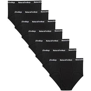 Natural Feelings Men's Briefs Underwear Multipack Mens Cotton Full Rise Briefs with Comfort Waistband XXL… 7 Pack Black