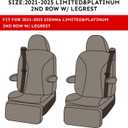 EKR Sienna Seat Covers for 2021-2026 Toyota Sienna Limited,Platinum,2nd Row Captain Chairs with Legrest 7 Seats,Automotive Seat Covers,Car Seat Cover Full Set,Leather (Black/Gray)