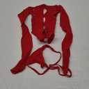 RSLOVE Women Sexy Lingerie Sets Naughty Bodysuit Cutout Top Long Sleeve Teddy Exotic Bodystocking Mesh (One Size, Red)