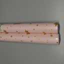 2 x HURUC Pink Star Wrapping Roll 17" x 82ft Gold Star Design, Kraft Wrap