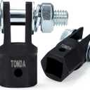 TONDA Scissor Jack Drill Adapter for 1/2 Inch Impact Wrench or 13/16 Inch Lug Wrench, 2 Pack