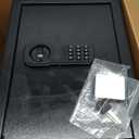 3.4 Cub Large Safes for Home, Digital Security Home Safe Box Fireproof Waterproof with Programmable Keypad, Spare Keys and Alarm System, Anti-Theft Fireproof Document Box Money Safe for Valuables