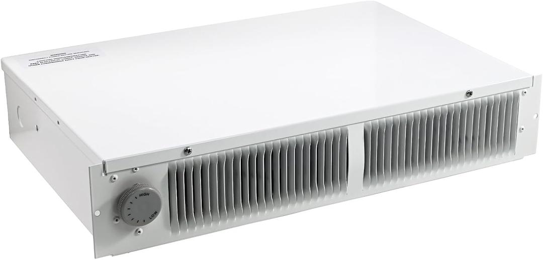 112 Electric Kickspace & Toe Kick Heater with Thermostat, 1500W 120V/240V Dual-Voltage, 150 Sq.Ft Heating Coverage at Factory Wired, for Bedroom, Cabinet & Kickspaces, White