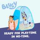 Bluey Pop N Fun Play Tent, 4-Sided Foldable Playhouse with Door, Indoor/Outdoor Play, No Assembly, Toddler Pop Up Tent for Ages 2+