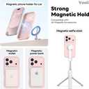 Vooii Magnetic for iPhone 17 Pro Max Case, Compatible with Magsafe (Premium Liquid Silicone) (Integrated Camera Control Button) Full Body Protective Anti-Scratch Microfiber Lining 6.9 inch, Pink Sand