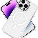 ZHEGAILIAN for iPhone 16 Pro Max Case, Compatible with MagSafe, Military-Grade Protection, All-Around Shockproof Corners, Magnetic Cell Phone Case for iPhone 16 Pro Max - Clear White