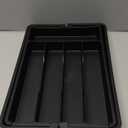 Lifewit Silverware Drawer Organizer, Expandable Utensil Tray for Kitchen, BPA Free Flatware and Cutlery Holder, Adjustable Plastic Storage for Spoons Forks Knives, 8.5-14 x 12", Black