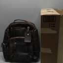 LANNSYNE Vintage Genuine Leather Backpack for men, 15.6" Laptop Backpack Travel Camping 24L Rucksack (Light Brown)