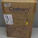 Cosbarn Carry On Luggage 20 Inch Luggage 22x14x9 Airline Approved with Wheels and TSA Lock, ABS Lightweight Hardshell Travel Suitcase Set with Duffel Bag Travel Bag for Men Women (Black)