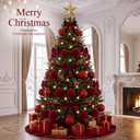 Liliful 8 Pcs 6 Inch Extra Large Christmas Ball Ornaments Decor, Red